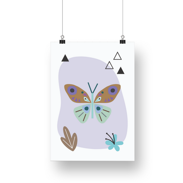 Colorful Butterfly Satin Posters