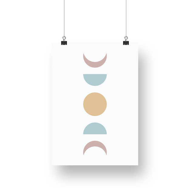 Moon Phase Satin Posters