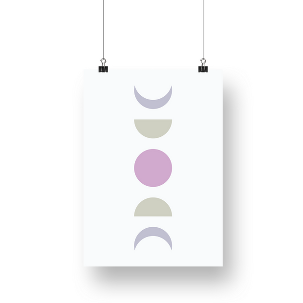 Moon Phase Satin Posters