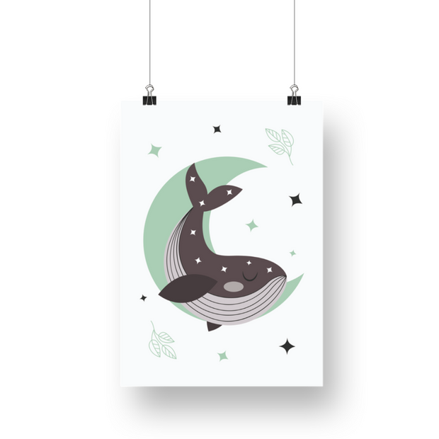 Whale Satin Posters