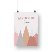 Adventure Time Mountains Satin Posters