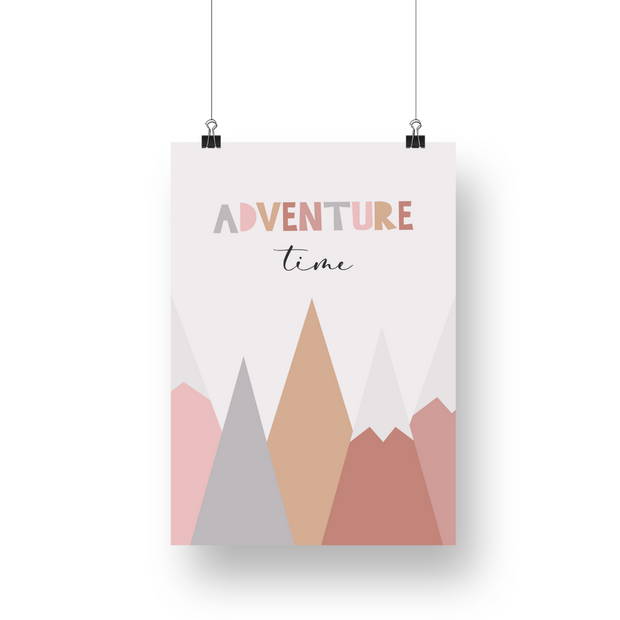 Adventure Time Mountains Satin Posters