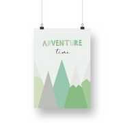 Adventure Time Mountains Satin Posters