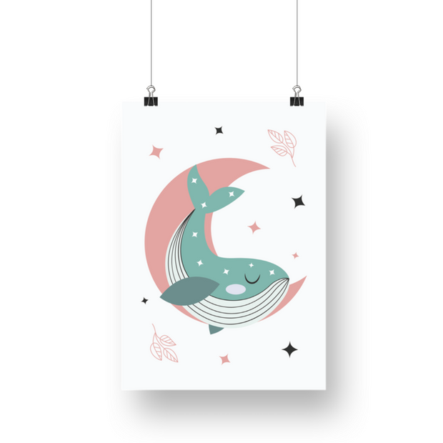 Whale Satin Posters