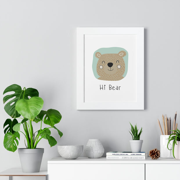 Bear Framed Vertical Poster