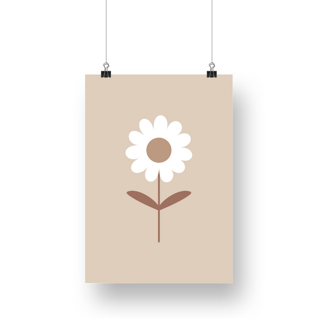 Single Flower Satin Posters