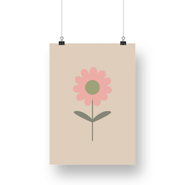 Single Flower Satin Posters