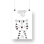 Happy Tiger Satin Posters