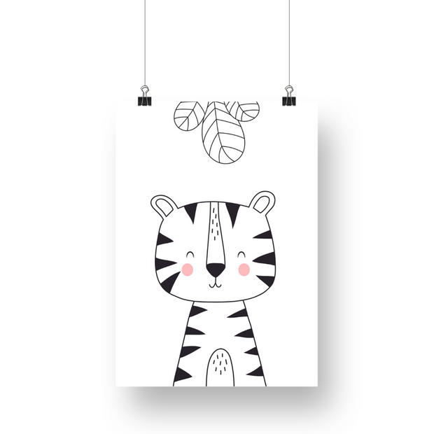 Happy Tiger Satin Posters