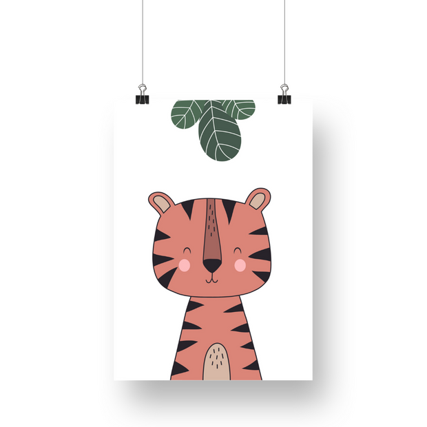 Happy Tiger Satin Posters