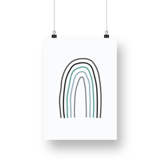 Thin Rainbow Satin Posters