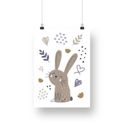 Bunny Hearts Satin Posters