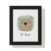 Bear Framed Vertical Poster