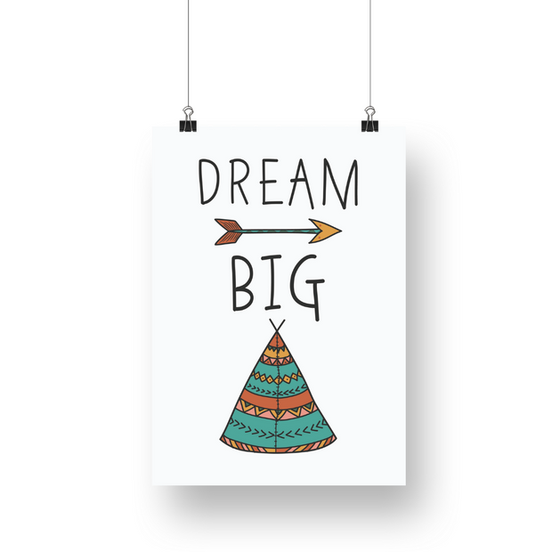 Dream Big Tribal Satin Posters