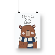 I Love You Beary Much Satin Posters