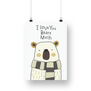 I Love You Beary Much Satin Posters