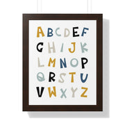 Alphabet Framed Vertical Poster