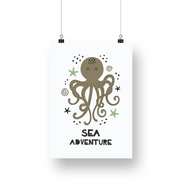 Sea Adventure Octopus Satin Posters