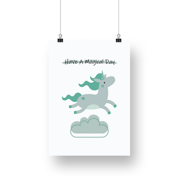 Have a Magical Day Unicorn Satin Posters