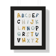 Alphabet Framed Vertical Poster