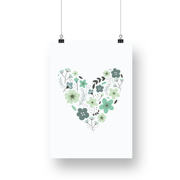 Flower Love Satin Posters