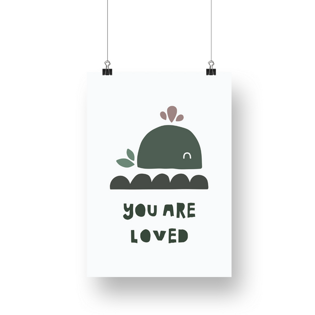 Whale You Are Loved Satin Posters