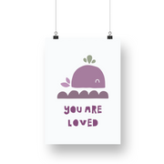 Whale You Are Loved Satin Posters