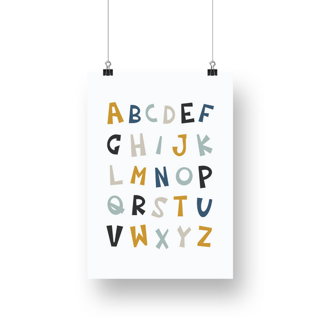 Alphabet Satin Posters