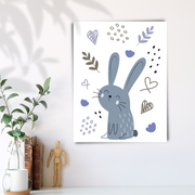 Bunny Hearts Satin Posters