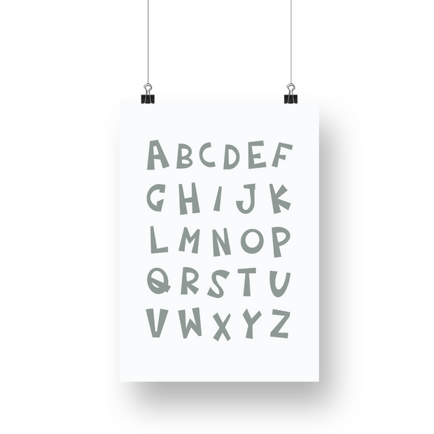 Alphabet Satin Posters