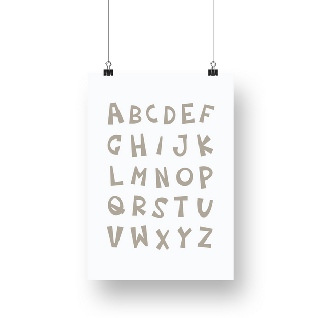 Alphabet Satin Posters