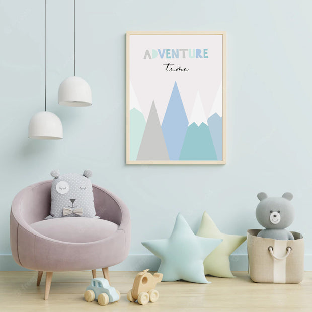 Adventure Time Mountains Satin Posters