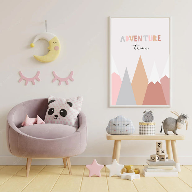 Adventure Time Mountains Satin Posters