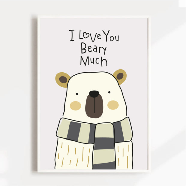 I Love You Beary Much Satin Posters