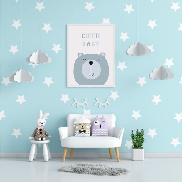 Cutie Baby Bear Satin Posters