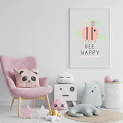 Bee Happy Satin Posters