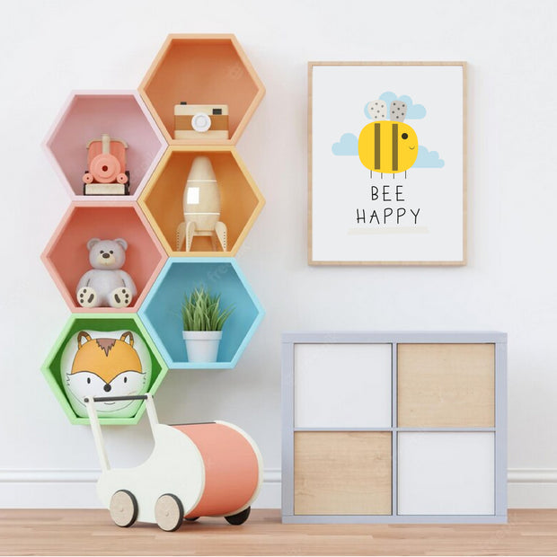 Bee Happy Satin Posters