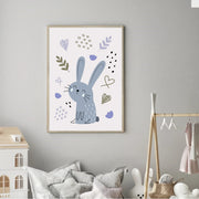 Bunny Hearts Satin Posters