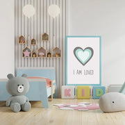 I Am Love Heart Satin Posters