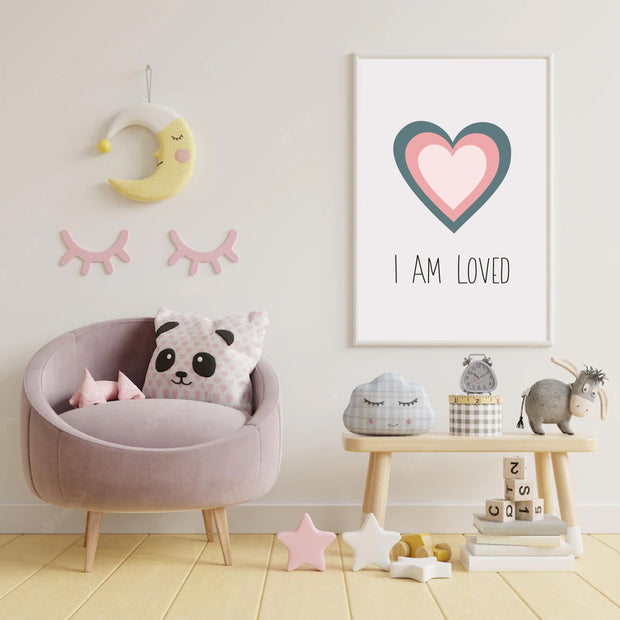 I Am Love Heart Satin Posters