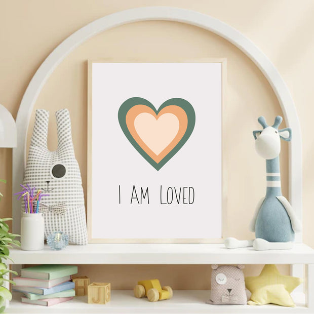 I Am Love Heart Satin Posters