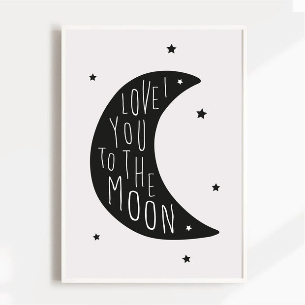 I Love You To The Moon Satin Posters