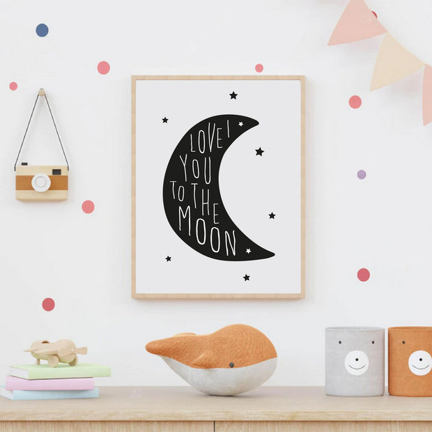 I Love You To The Moon Satin Posters