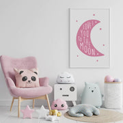 I Love You To The Moon Satin Posters