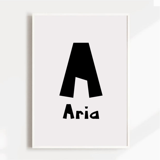 Letter & Name Print Poster