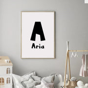 Letter & Name Print Poster