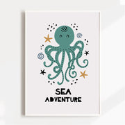 Sea Adventure Octopus Satin Posters