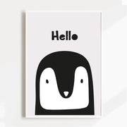 Hello Penguin Satin Posters