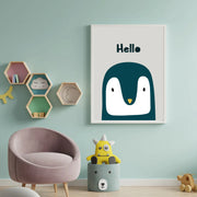 Hello Penguin Satin Posters