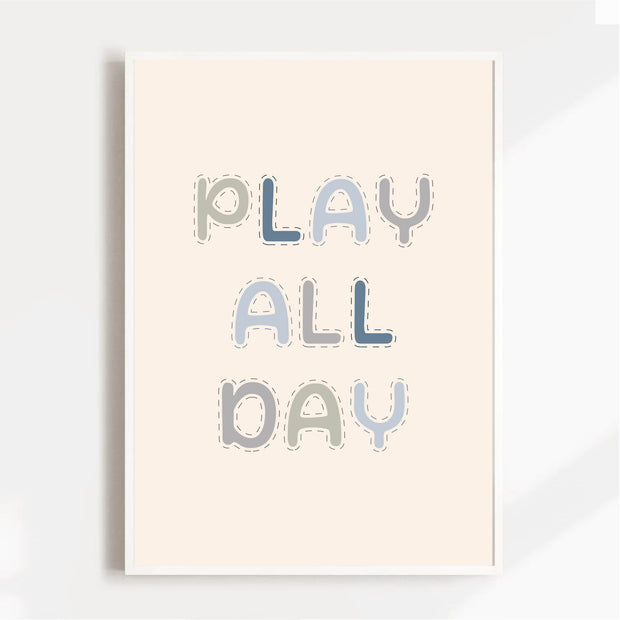 Play All Day Satin Posters